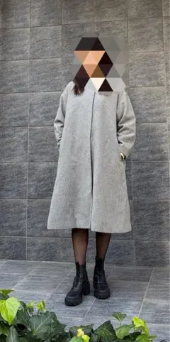 【美品】ジャーナルスタンダード オーバーサイズ ロングコート グレー