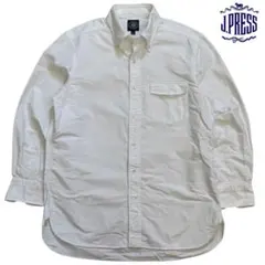 【J.press】ホワイトオックスフォード　ボタンダウンシャツ