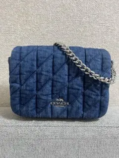 COACH クインバック　デニムキルティングショルダーバッグ