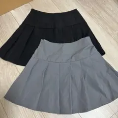 レディース スカート 黒色.灰色セット