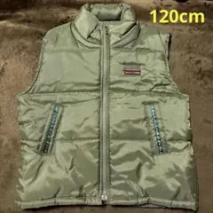 New／【新品】子供服 男の子 ダウンベスト アウター カーキ 120サイズ
