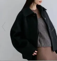 シャギーオーバーライズミディアム丈ブルゾン