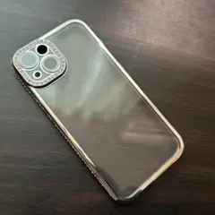 iPhone14用クリアケース ラインストーン付き