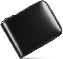 F07314 未使用品 大峽製鞄 L字ジップ コンパクト レザーウォレット
