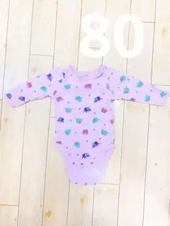 babyGap ピンク象柄長袖ロンパース　80cm 秋冬