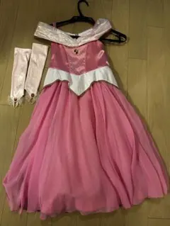 ビビティバビティブティック　オーロラ姫ドレス（120）手袋付き靴（20.0）付き