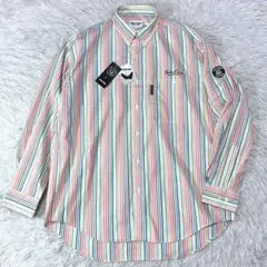 【新品】SINA COVA シナコバ　ストライプ総柄　長袖シャツ　定価2.2万