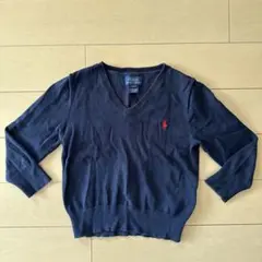 Polo Ralph Lauren セーター 3/3T 濃紺 肘当て付き