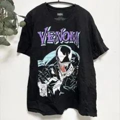 マーベル ヴェノム クルーネック 半袖 Tシャツ L 黒 綿 タウンユース