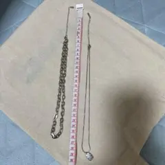 シルバー チェーンネックレス ２本