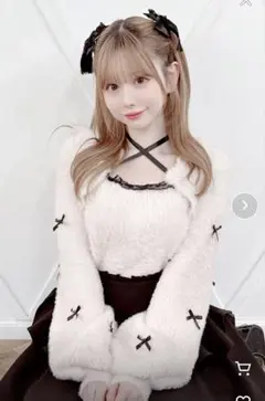 MA*RS マーズ　チビリボンケープ風ニット　ピンク