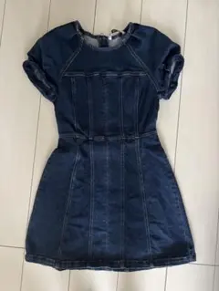 デニムミニワンピース 半袖のサムネイル