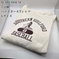 WAREHOUSE ウェアハウス7分袖 ベースボール Tシャツ Lサイズ