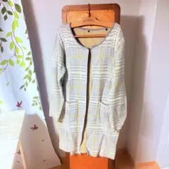 未使用 K three ロング丈 カーディガン L ベルメゾン レディース