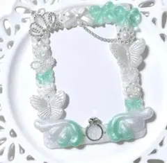 トレカケース ホイップデコ 推し活 緑 グリーン ミント 羽 天使 No.91