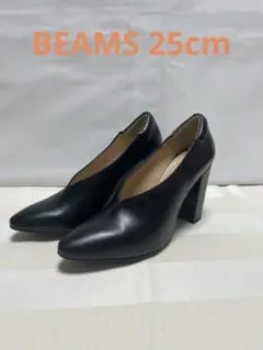 BEAMS プレーンチャンキーヒールパンプス25cmのサムネイル