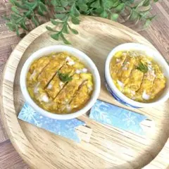 ミニチュア　ハンドメイド　カツ丼　1点　食品サンプル　フェイクフード