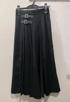 フレアスカート ブラック ダブルベルト