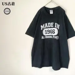 GILDAN　US古着　Tシャツ　USA直輸入　英字プリント　黒　ブラック　XL