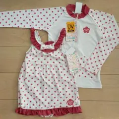 【130cm】UZULAND ラッシュガード＆水着セット 長袖 新品タグ付き
