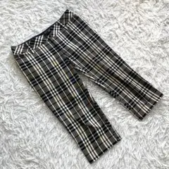 バーバリーブルーレーベル【M】クロップド カジュアルパンツ/バーバリーチェックのサムネイル