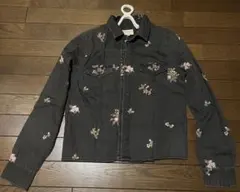 AMERICAN EAGLE 花柄刺繍 長袖シャツ