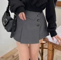 GRL インパン裏地付きアシンメトリーミニスカート[tu725]