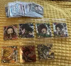 鬼滅の刃 ウエハースシール 1&2弾 フルコンプ＋限定煉獄3枚＋ラバーストラップ