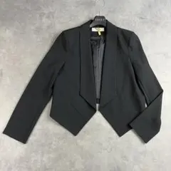 エメ ショールカラーボレロジャケット 黒 M 上品 フォーマル オケージョン