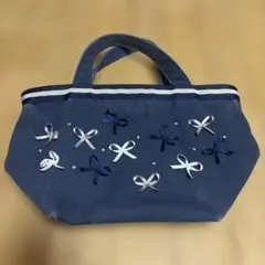 TOCCA ハンドバッグ ネイビー リボンのサムネイル