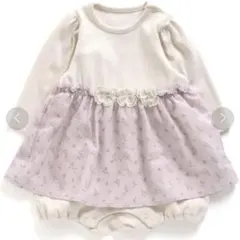 après les cours フラワーモチーフカバーオール 70サイズ