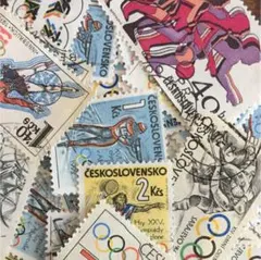 外国切手 海外切手 古切手 ビンテージ チェコ オリンピック 72枚