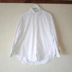 ZARA ホワイトオーバーサイズシャツ XS ラウンドヘム ベーシック