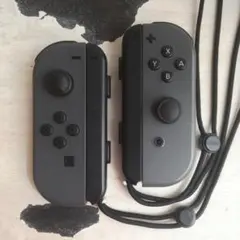 Switch Joy-Con 左右　グレー　ジョイコン ストラップ付き