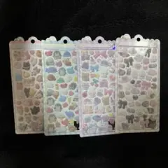 ふわふわドロップシール ボンボンドロップシール フロッキー うさぎ ネコ