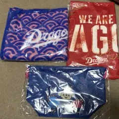 中日ドラゴンズ ファンフェスタ 巾着 ブランケット タオル ドラゴンズガチャ
