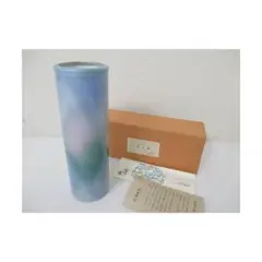 【有田焼】★深川製磁/花器★色絵彩磁 花瓶 筒型１０号花生