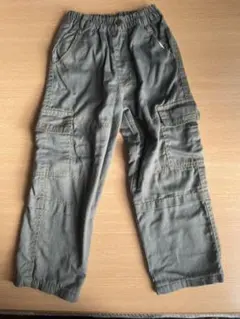 暖パン　カーキ　カーゴパンツ　110 防寒ズボン　キッズ