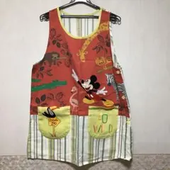 ミッキーマウス 保育士　幼稚園　エプロン 動物柄