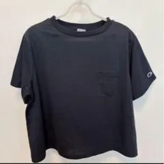Champion ブラック 半袖Tシャツ 【M】ゆったりめ カジュアル シンプル