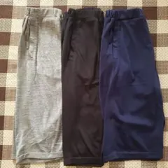 ユニクロ　ハーフパンツ 3色セット (グレー・黒・ネイビー)