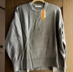 AMERICANHOLIC バイパチサイドスリットニットプルオーバー M グレー