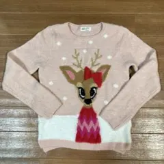 H&Mニットセータークリスマストナカイトップス