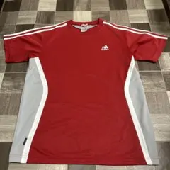 adidas レッドシャツ climalite Oサイズクルーネック吊り箇所有り