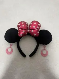 ミニーマウス カチューシャ 黒とピンク
