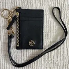 Tory Burch レザーブラックカードケース　コインケース美品