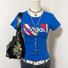 Y2K❤︎レアデザインadidas ピチTスポーツmixコーデ　平成ギャルグランジ