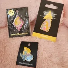 東京ディズニーリゾート オーロラ姫 ピンバッジ　3個セット