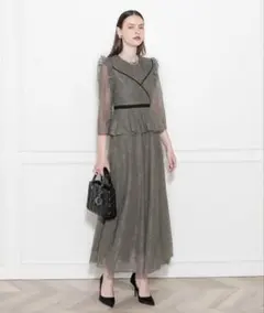 【Lサイズ】フリルパーティードレス