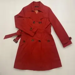 OFUON オフオントレンチコート ライナー付きレッド Mサイズ
